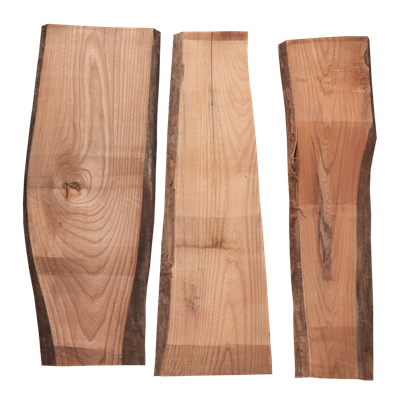 Planches Charcuterie avec chant d'arbre | Orme étuvé | otro 8-10% | épaisseur : env. 20-30 mm | longueur : env. 80-110 cm | largeur : env. 15-30cm
