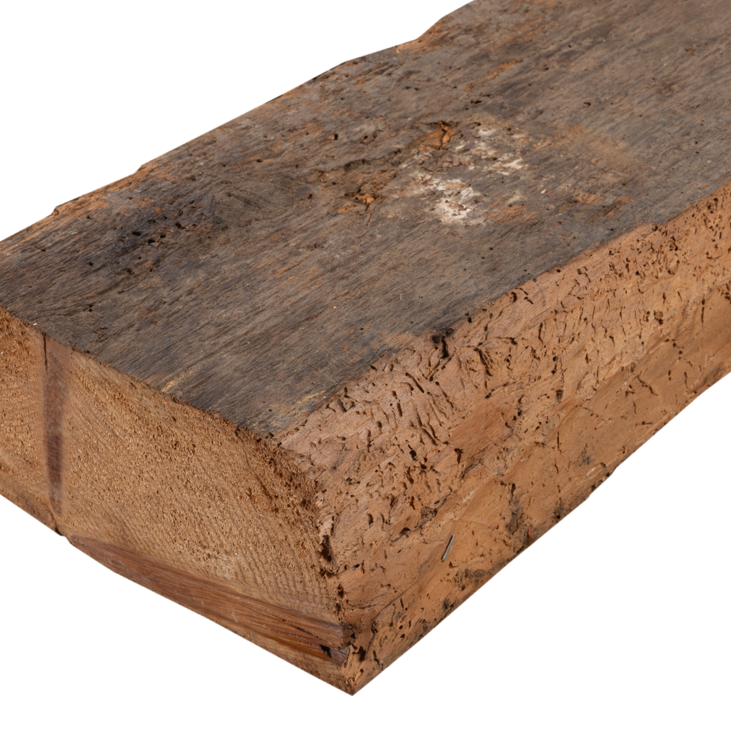 Vieux bois de blocs Epicéa/Sapin blanc original, nettoyé 70-90 mm