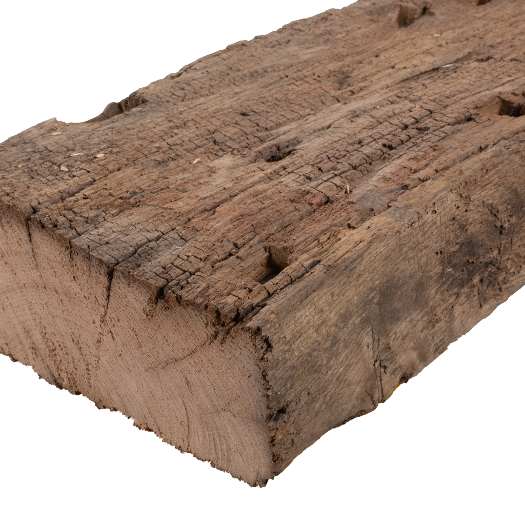 Log Walls Reclaimed Oak original, cleaned 100 mm+