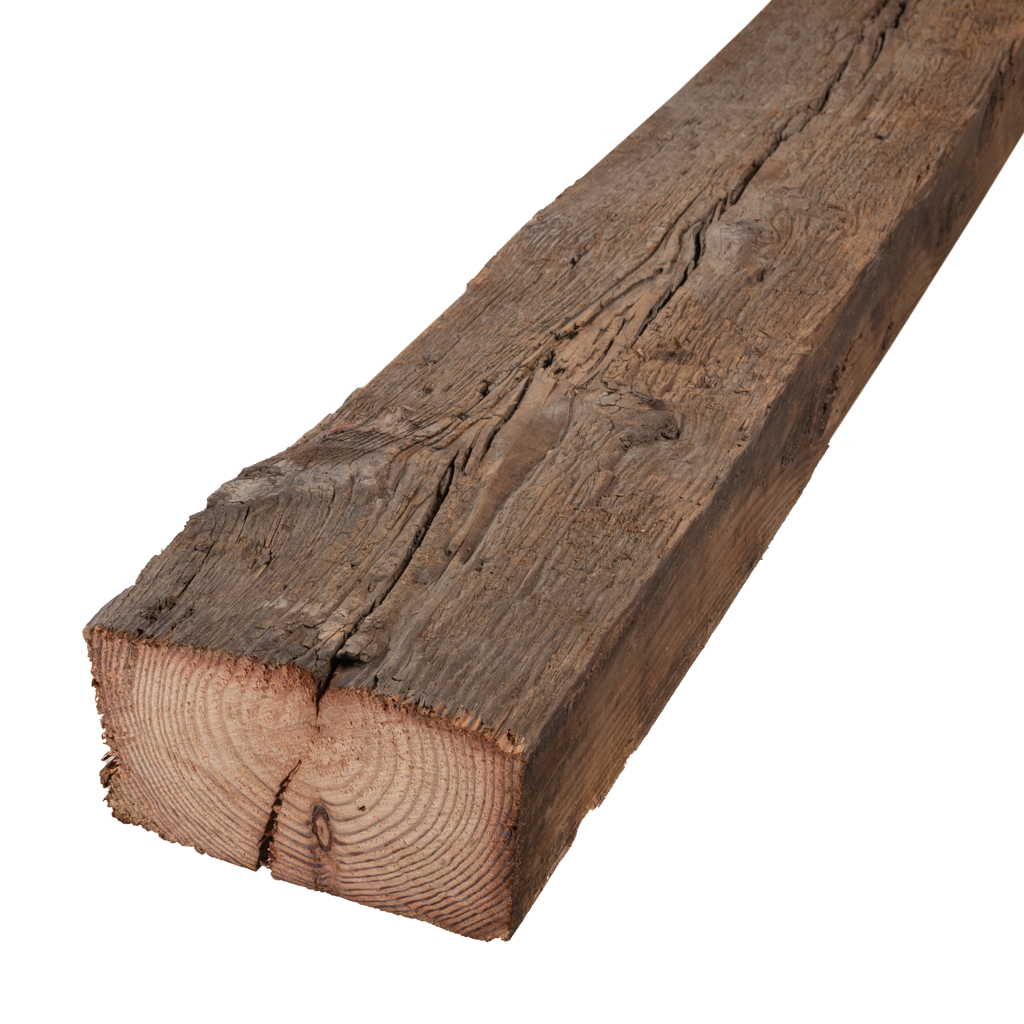 Vieux bois de blocs Mélèze original, nettoyé 100 mm+