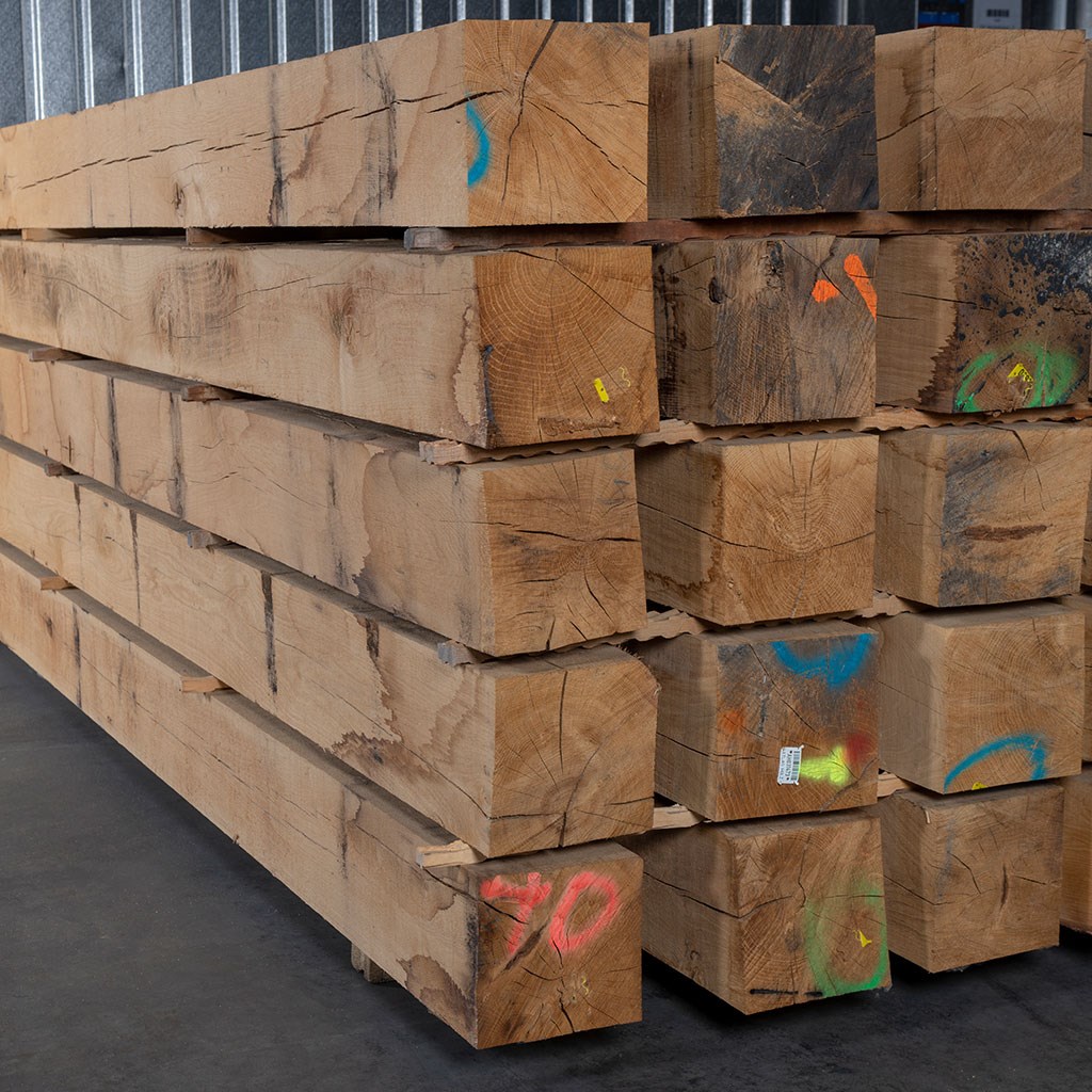 Timber Beams European Oak sawn 400 x 400 mm