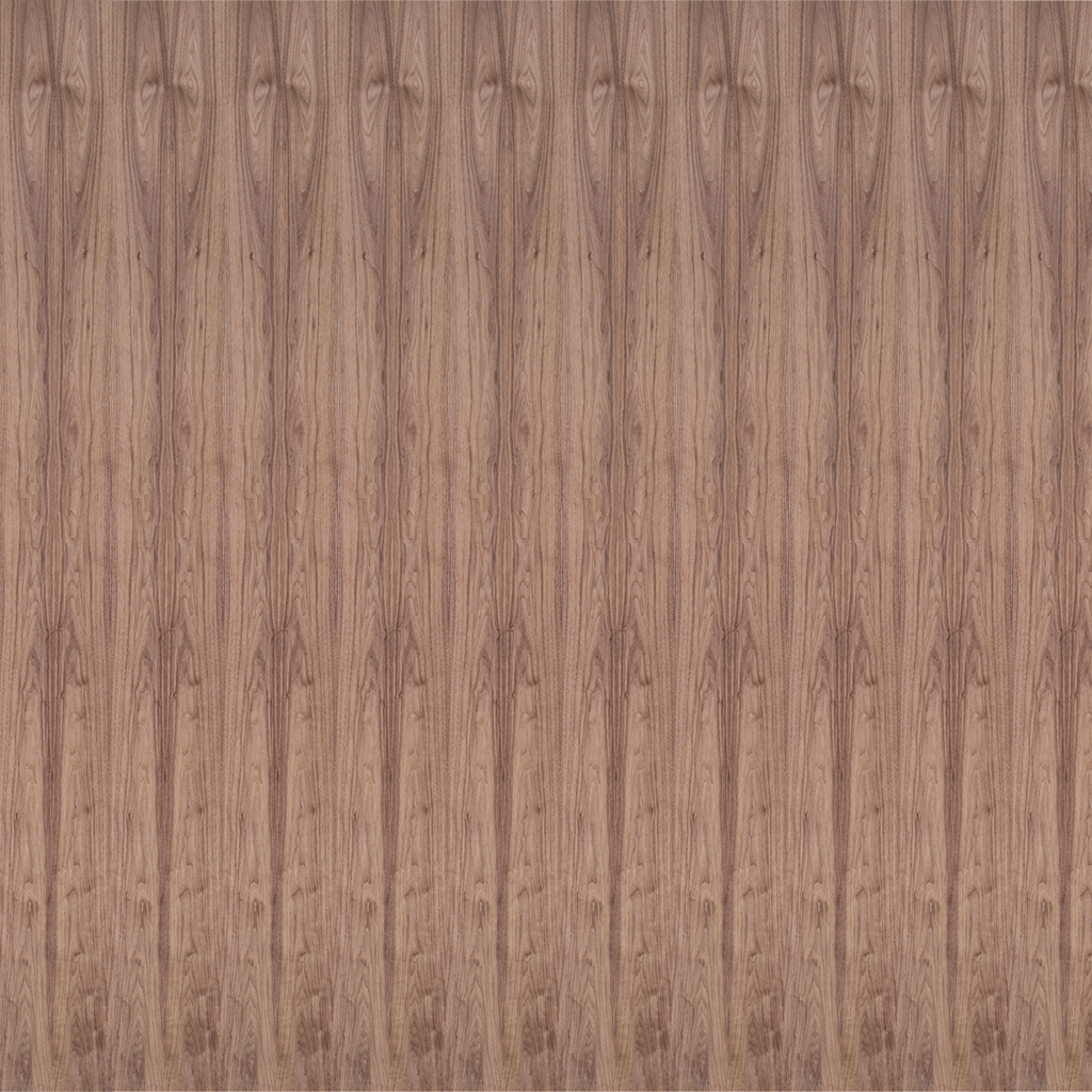 Furnierte Spanplatten P2/E1 Nussbaum amerikanisch A/B Standard | gestürzt schlicht