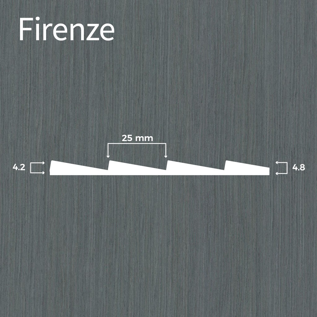 MDF-Platte B2/E1 Relief Fresati | 10.65 ALPI Eiche Smoke Grey | gefräst