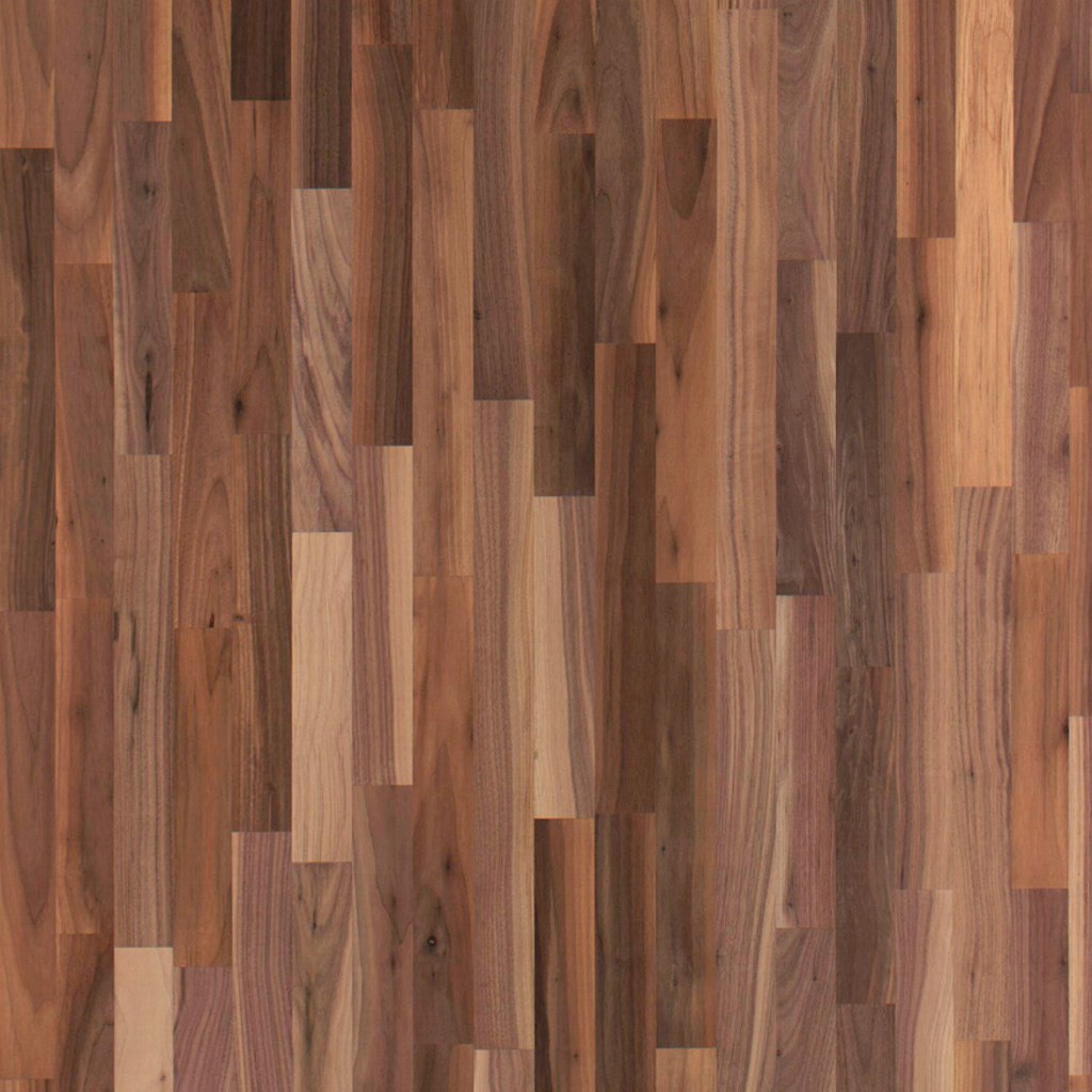 Panneau 1 pli en bois massif Noyer américain | AB/B | lamelles aboutées