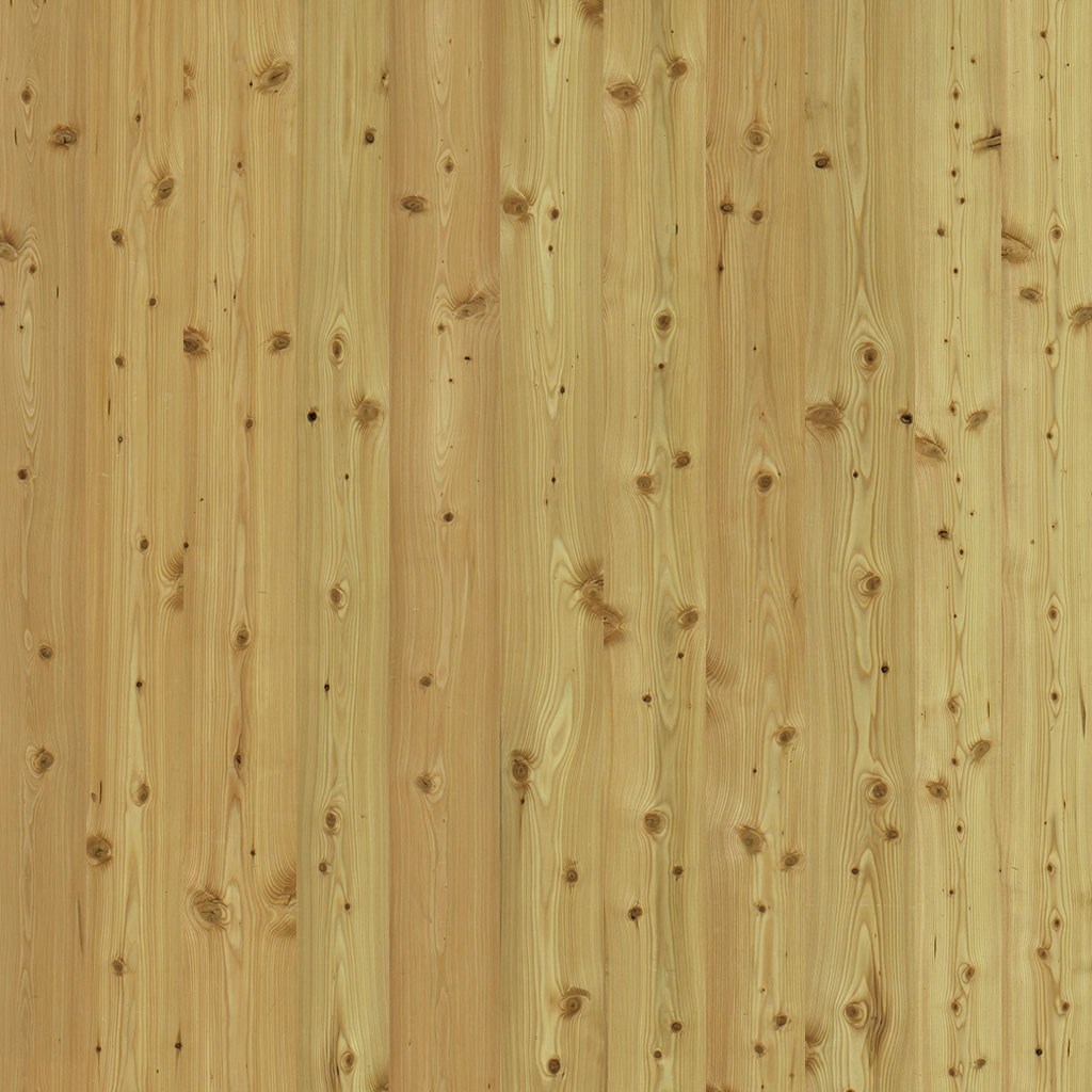 1-layer solid wood panel Larch | made to order | continuous lamellas