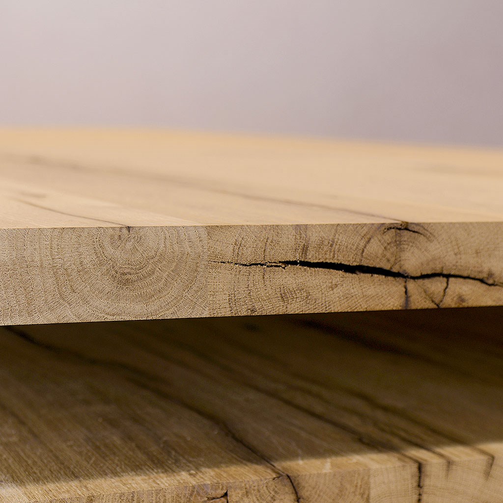 Pannello monostrato Rovere vecchio legno tipo 1E | levigato | stuccato