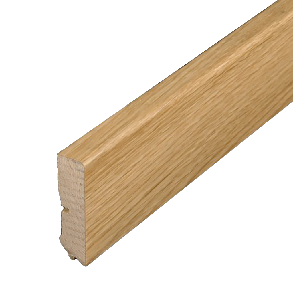 Skirting boards solid Oak natural-oild parallel | 40/12 mm | Edge roundet r=3 mm