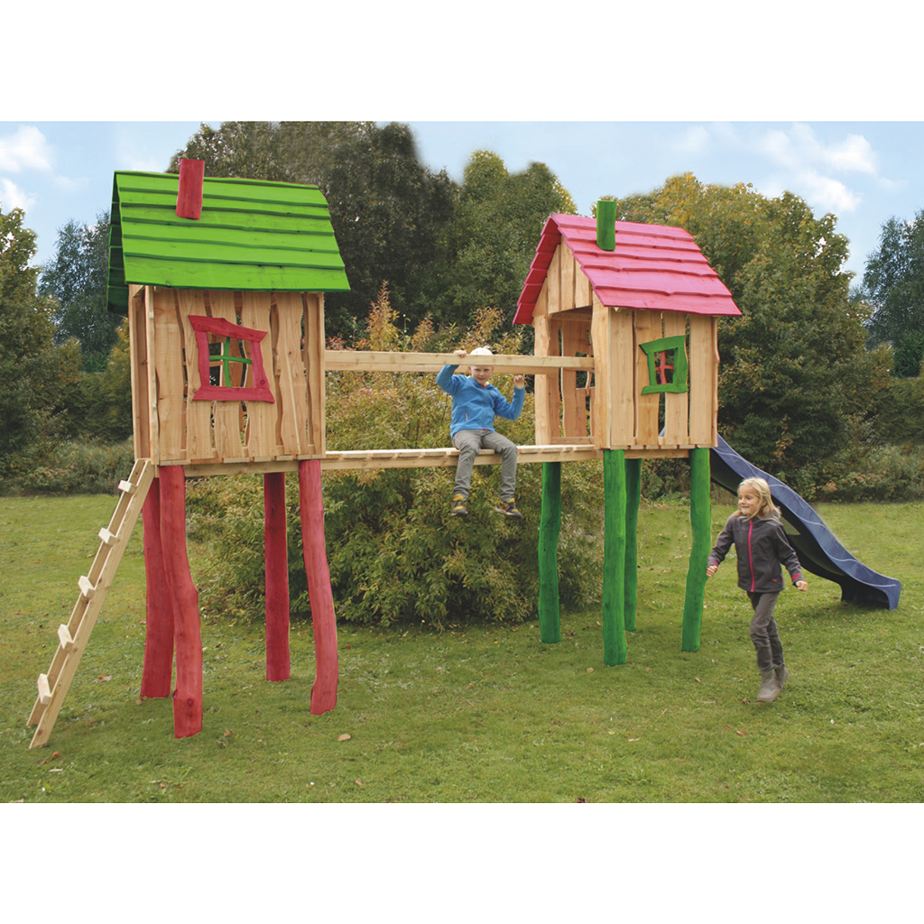 Spielturm FANNY aus Lärchenholz (Bausatz) | Grösse: 90 x 90 cm | Podesthöhe: 150 cm