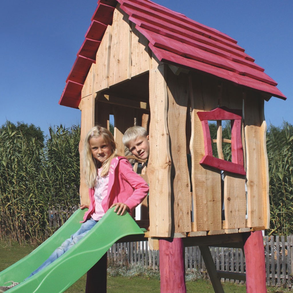 Spielturm FANNY aus Lärchenholz (Bausatz) | Grösse: 90 x 90 cm | Podesthöhe: 150 cm