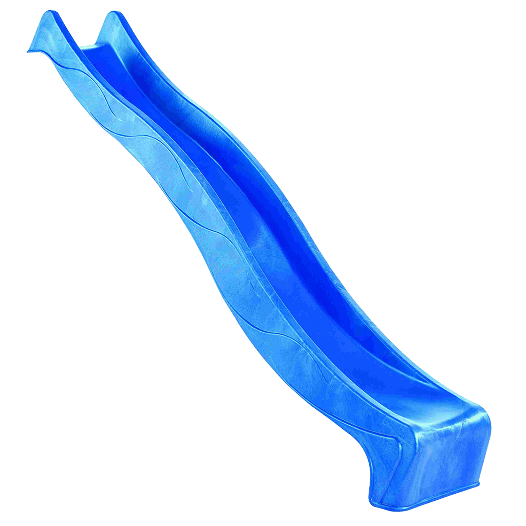 HDPE Kunststoff Wellenrutsche blau | für Podesthöhe 150 cm