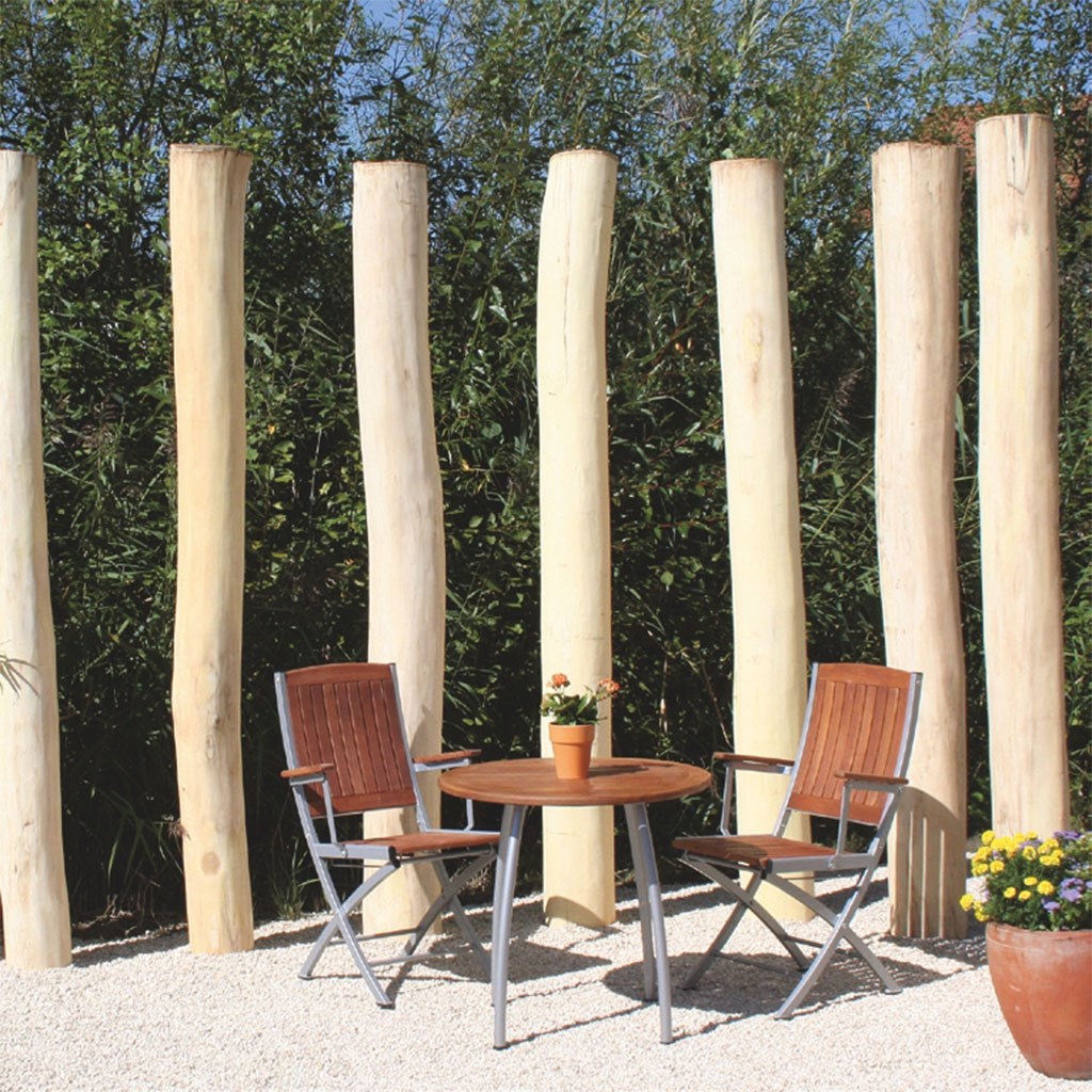 Locust logs | peeled | grounded to heartwood diameter Ø approx. 12-16 cm | length 500 cm
