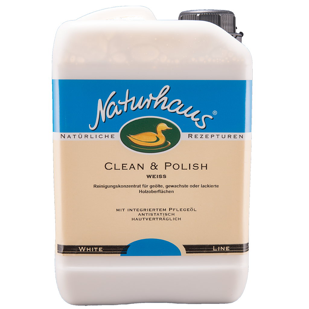 NATURHAUS Clean & Polish weiss 3.0 l Reinigungs- und Pflegemittel für Holzböden