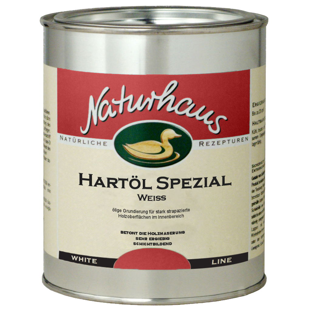 NATURHAUS Hartöl spezial weiss 0.75 l Grundierung für stark beanspruchte Oberflächen
