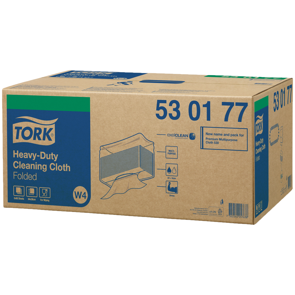 Tork Premium Reinigungstücher 530 weiss 385 x 640 mm, Pack zu 60 Stück, zum Pollieren