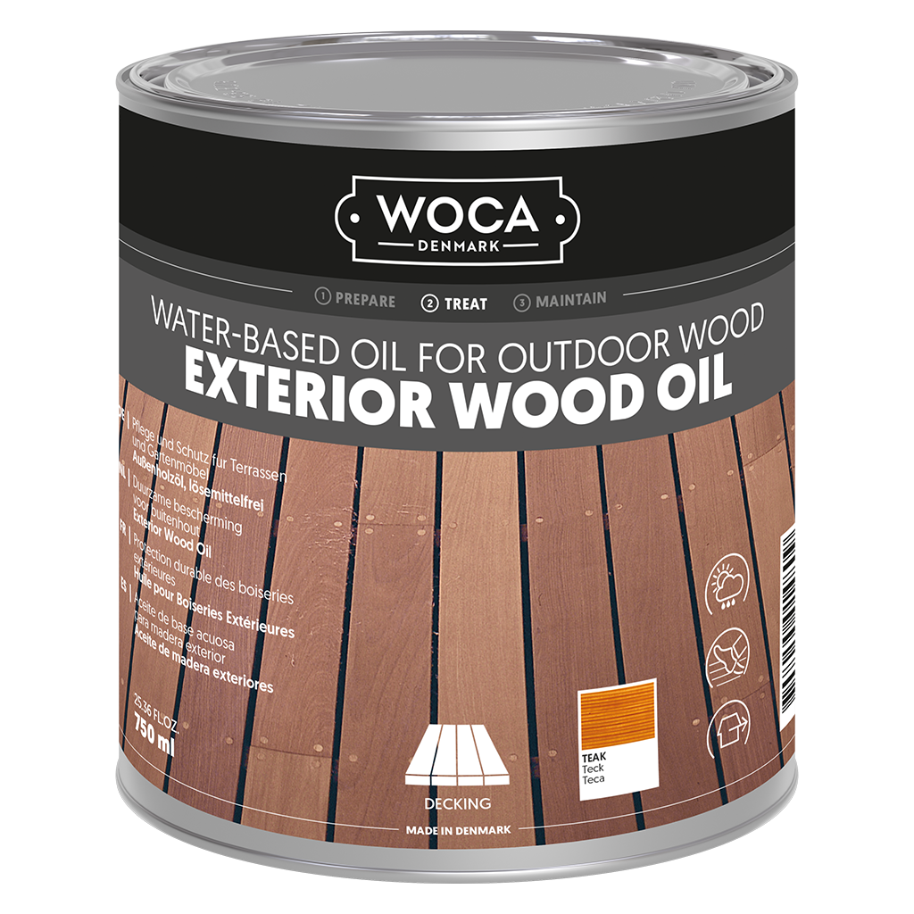 WOCA Exterior-Öl (Wood Oil) Teak 0.75 l Grundbehandlung/Pflege von Holz im Aussenbereich