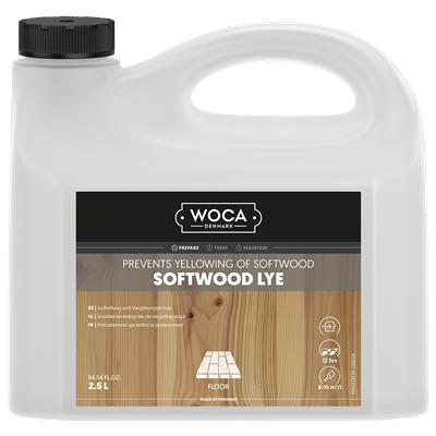WOCA Weichholzlauge weiss 2.5 l dauerhafte Aufhellung von unbehandeltem Holz