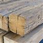 Poutres vieux bois Epicéa/Sapin blanc haché à main, brossé 100-150 mm